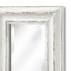 Antique White Frame Narrow Wall Mirror - Image 2