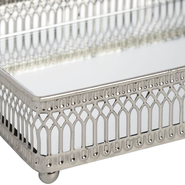 Set of Rectangular Nickel Plated Trays - Image 2