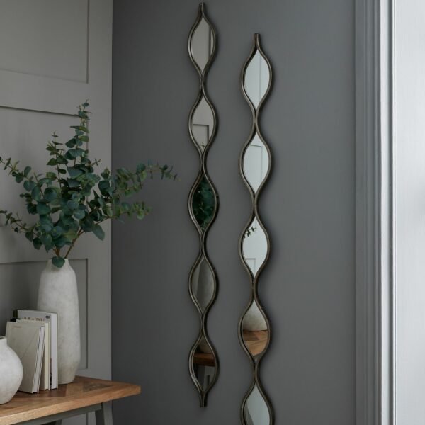 Decorative Hanging Silver Mirror - Image 3