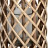 Small Wicker Lantern with Glass Hurricane - Image 2