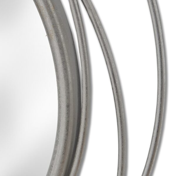 Silver Circled Wall Art Mirror - Image 2