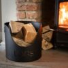 Black Finish Logs And Kindling Buckets & Matchstick Holder - Image 5