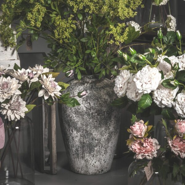 Aged Stone Tall Ceramic Vase - Image 3