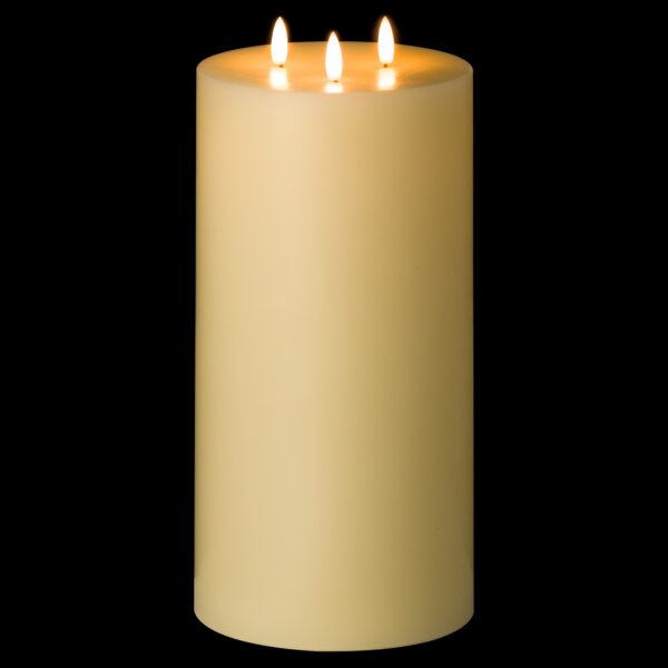 Luxe Collection Natural Glow 6 x 12 LED Cream Candle - Image 2