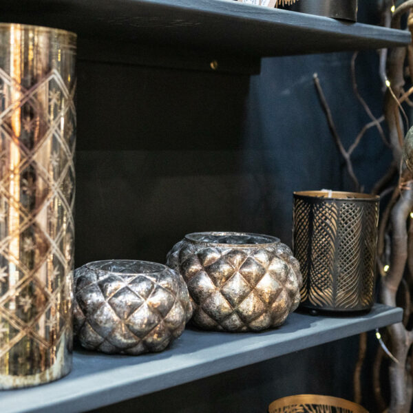 Silver Foil Effect Votive Candle Holder - Image 2