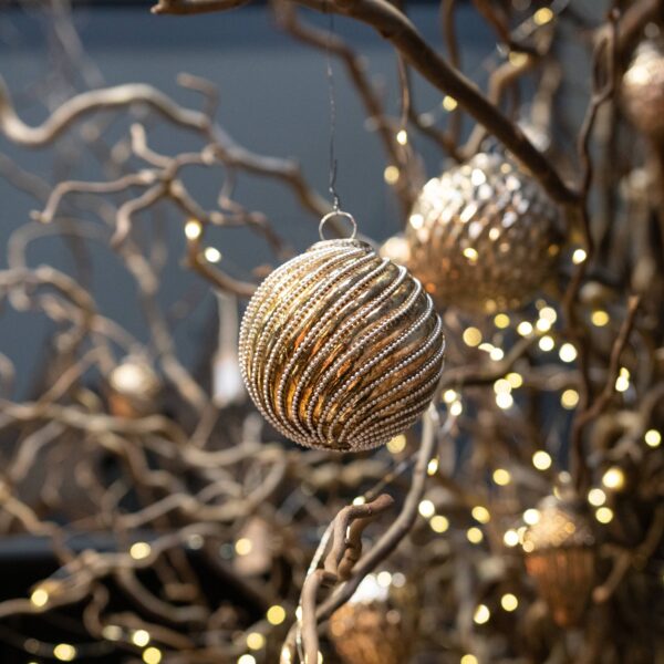 The Noel Collection Burnished Jewel Swirl Large Bauble - Image 3