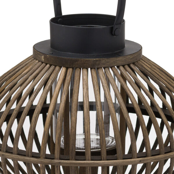 Brown Bamboo Style Large Lantern - Image 2