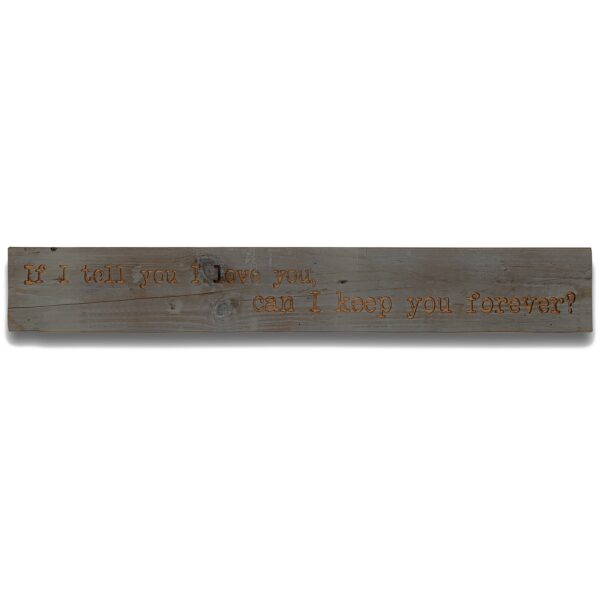 I Love You Grey Wash Wooden Message Plaque