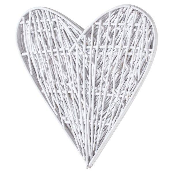 Small White Willow Branch Heart - Image 3