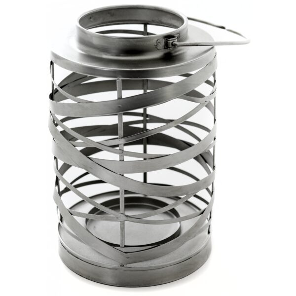 Large Antique Silver Ribbon lantern - Image 2