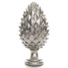 Tall Large Silver Pinecone Finial