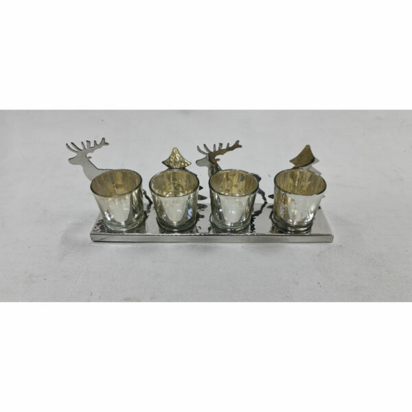 Silver Four Tealight Holder - Image 2