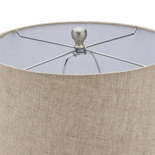 Acantho Grey Ceramic Lamp With Linen Shade - Image 3