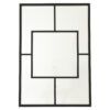 Black Multi Paned Patterned Window Mirror