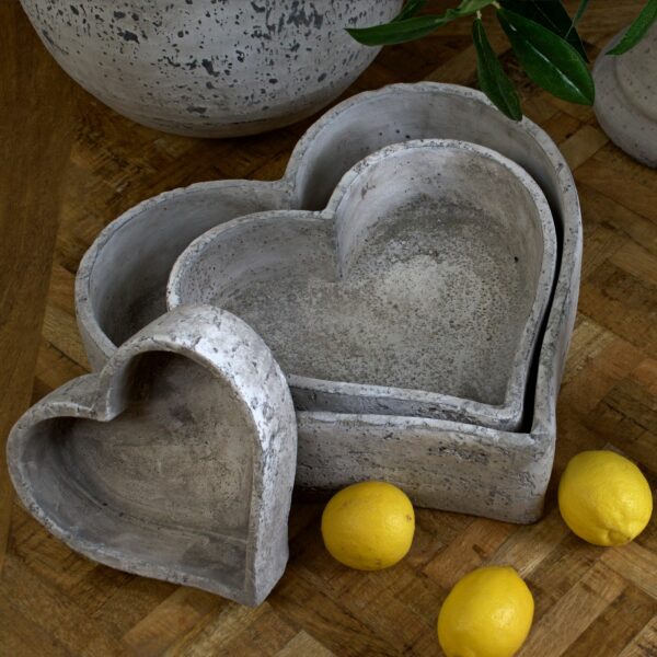 Set Of Three Large Stone Ceramic Dishes - Image 3