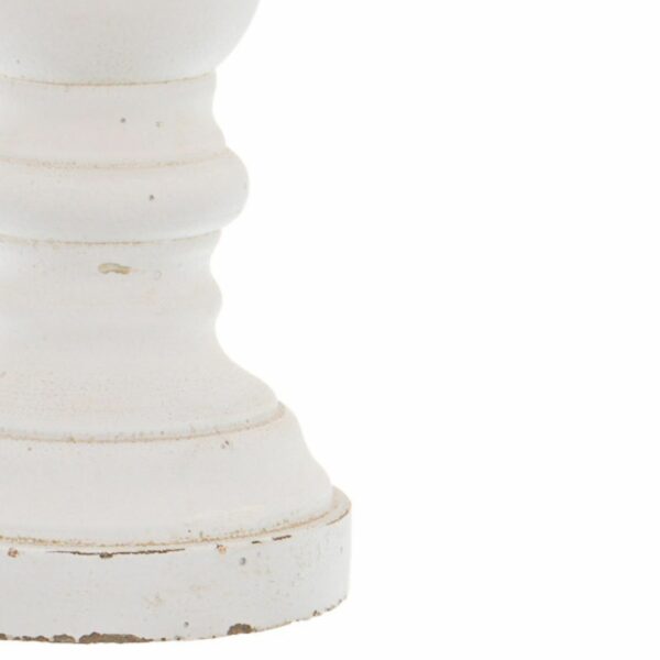 Matt White Ceramic Column Candle Holder - Image 2