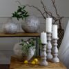 Small Stone Ceramic Column Candle Holder - Image 3