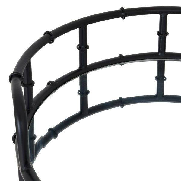 Black Round Drinks Trolley - Image 3