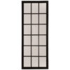 Tall Black Wooden Window Mirror