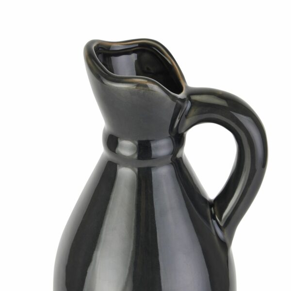 Decorative Tall Navy Stoneware Jug - Image 3