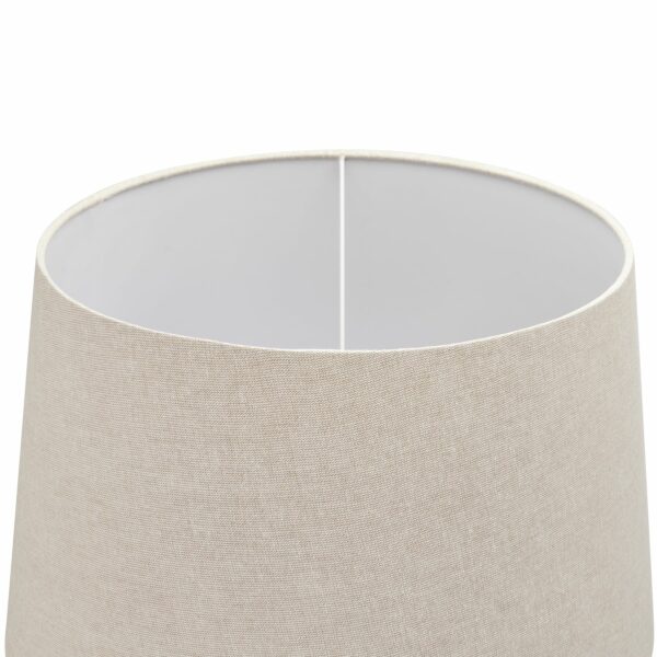 Delaney Grey Pillar Lamp With Linen Shade - Image 3