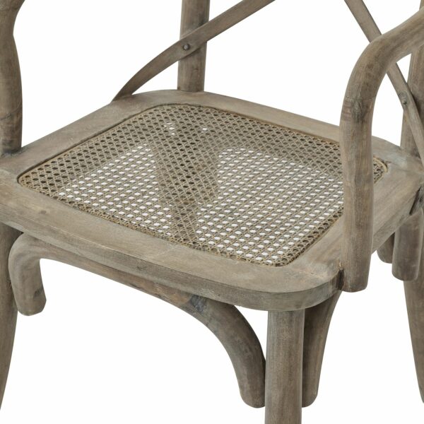 Copgrove Collection Cross Back Carver Chair With Rush Seat - Image 3