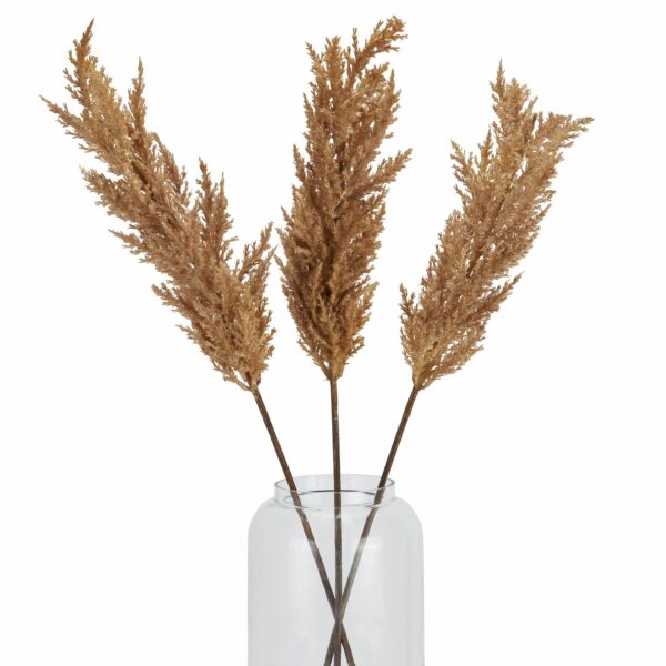 Taupe Faux Dried Pampas Grass Stem - Image 4