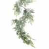 Frosted Pine Garland With Pinecones - Image 2