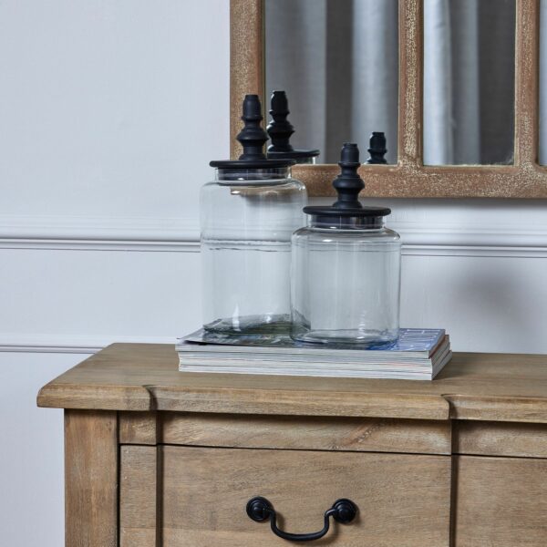 Black Finial Glass Canister - Image 4