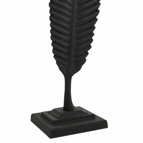 Black Cast Large Leaf Ornament - Image 3