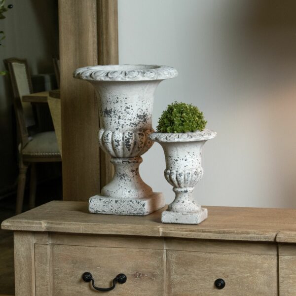 Large Fluted Stone Ceramic Urn - Image 3