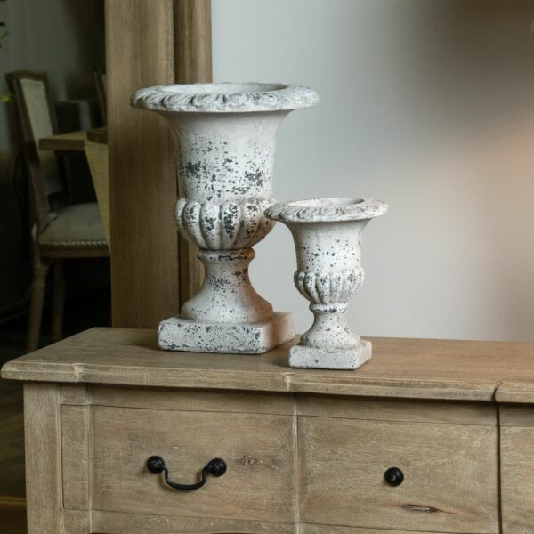 Large Fluted Stone Ceramic Urn - Image 4