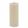 Luxe Collection Melt Effect 3.5x9 Taupe LED Wax Candle