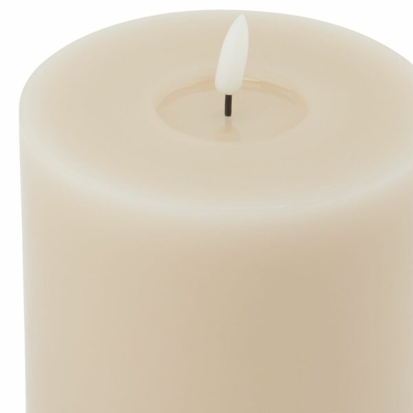 Luxe Collection Melt Effect 5x5 Taupe LED Wax Candle - Image 2
