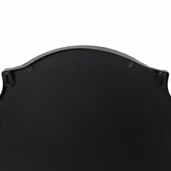 Matt Black Ornate Curved Mirror - Image 2