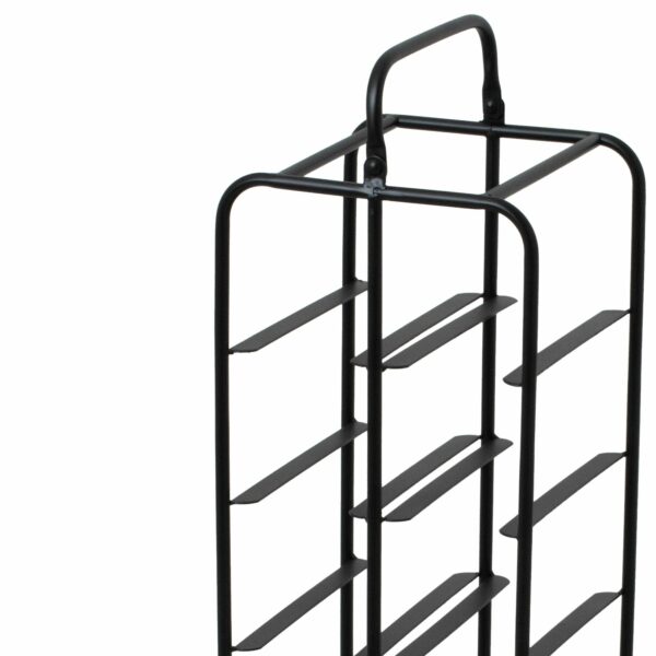 Industrial Inspired Matt Black 12 Bottle Wine Holder - Image 2