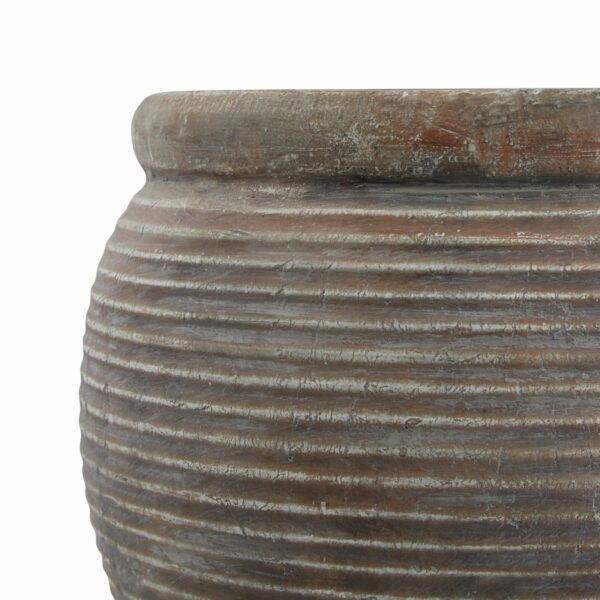Siena Brown   Rimmed Large Plant Pot - Image 3