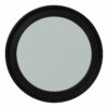 Black Wood Round Framed Mirror