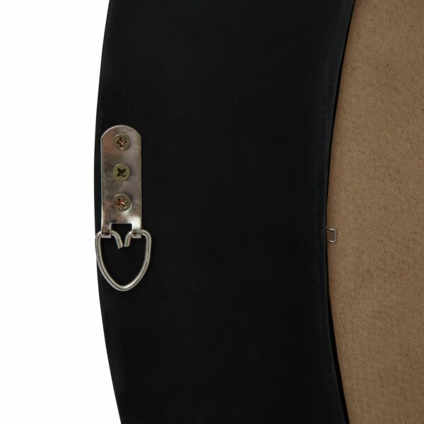 Black Wood Round Framed Mirror - Image 3