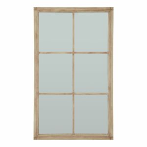 Washed Wood Large Window Mirror