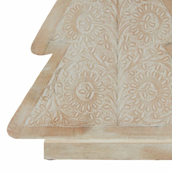 White Wash Collection Wooden Large Patterned Decorative Tree - Image 2