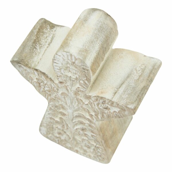 White Wash Collection Patterned Angel Decoration - Image 2