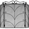 Heavy Large Black Ornate Fire Screen