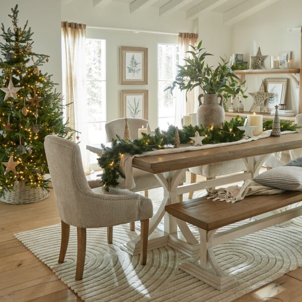 White Wash Collection Hanging Star Decoration - Image 4