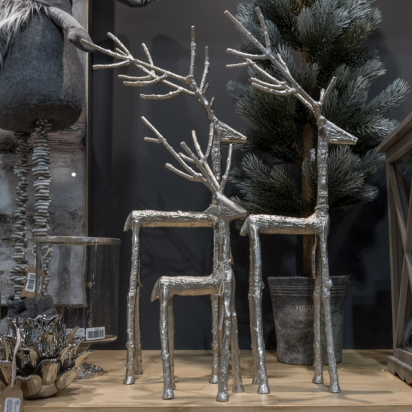 Small Silver Standing Stag Ornament - Image 3